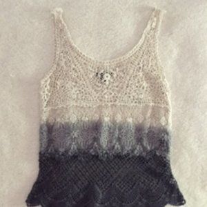 American Eagle Crocheted Tank Top Size XS